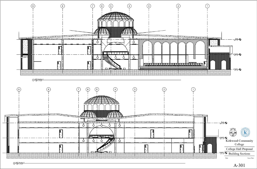 Building Sections — A-301, Kirkwood College Hall